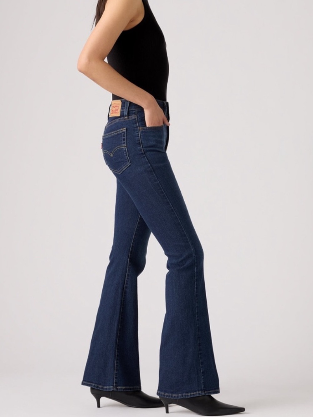 Levi Levi's 726 Flare High Rise Jeans Women's Size 29 x 34 Long tall Stretch